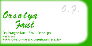 orsolya faul business card